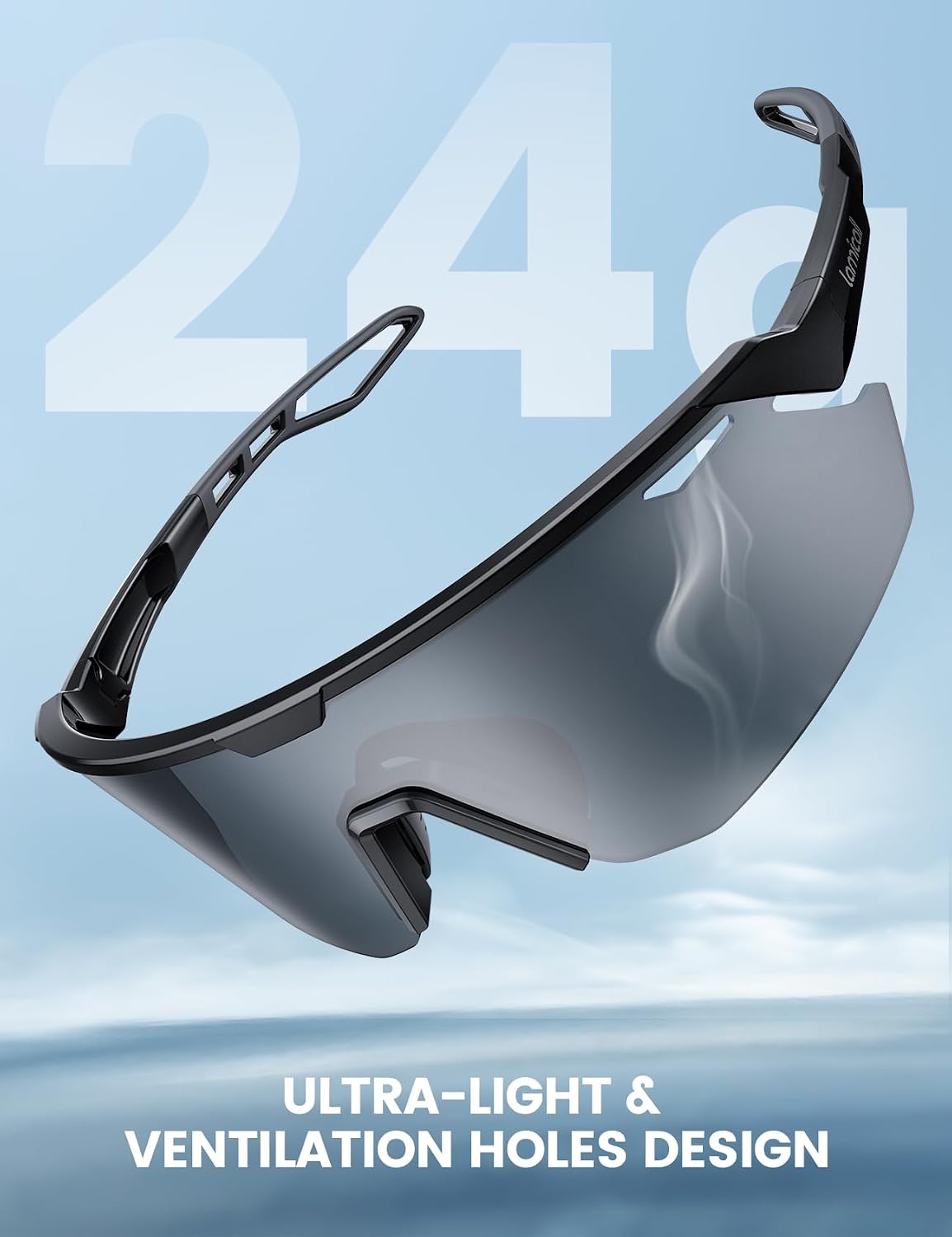 Lamicall 24g Polarized Sports Sunglasses for Men Women - UV400 Protection Sun Glasses for Baseball Running Cycling Fishing - Image 3